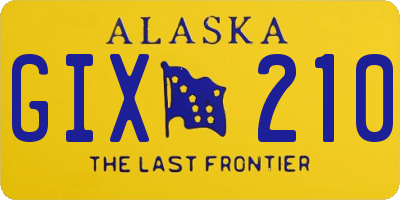 AK license plate GIX210