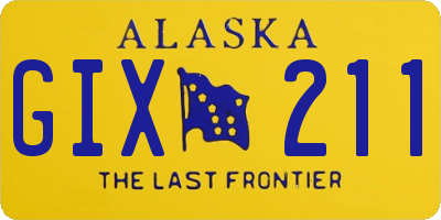 AK license plate GIX211
