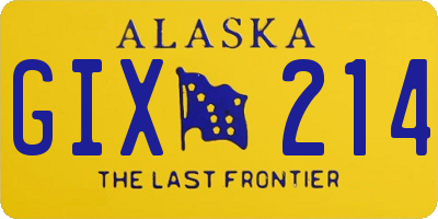 AK license plate GIX214