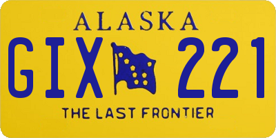 AK license plate GIX221