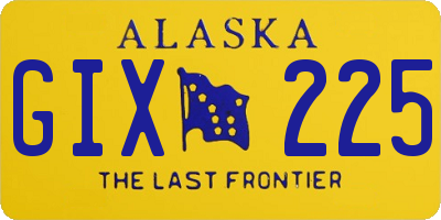 AK license plate GIX225
