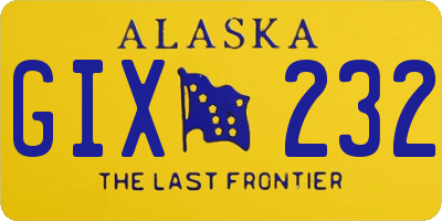 AK license plate GIX232
