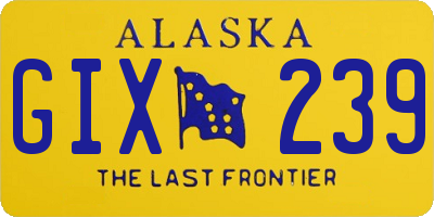 AK license plate GIX239