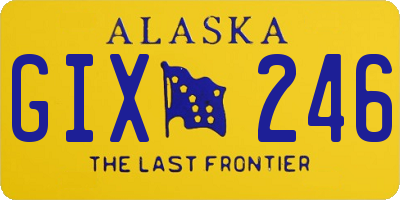 AK license plate GIX246