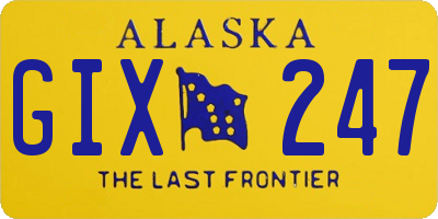 AK license plate GIX247