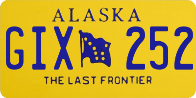 AK license plate GIX252