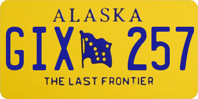 AK license plate GIX257
