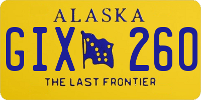 AK license plate GIX260