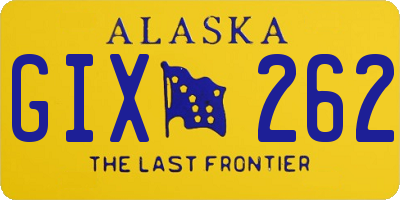 AK license plate GIX262