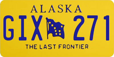 AK license plate GIX271