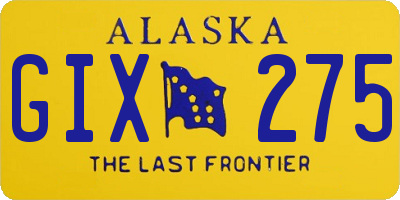 AK license plate GIX275