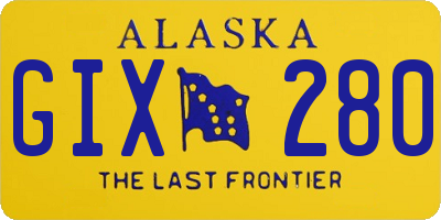 AK license plate GIX280