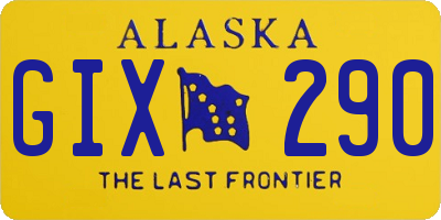 AK license plate GIX290