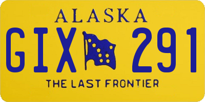 AK license plate GIX291