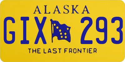 AK license plate GIX293