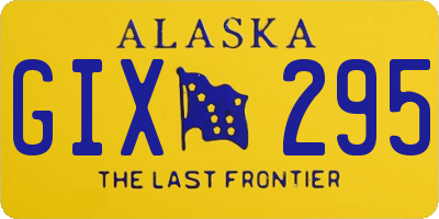 AK license plate GIX295