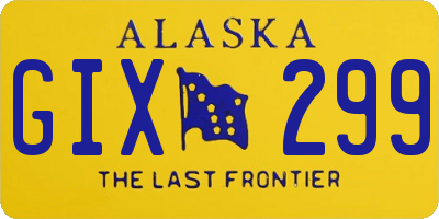AK license plate GIX299