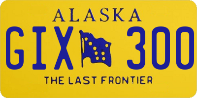 AK license plate GIX300