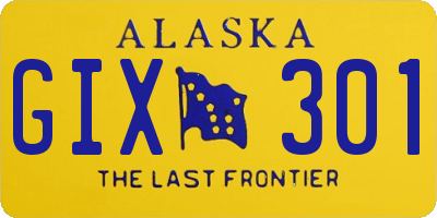 AK license plate GIX301