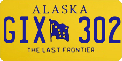 AK license plate GIX302