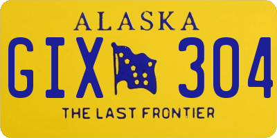 AK license plate GIX304
