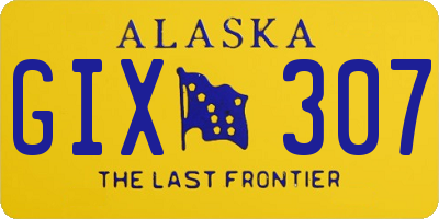 AK license plate GIX307