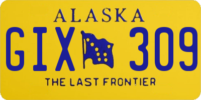 AK license plate GIX309