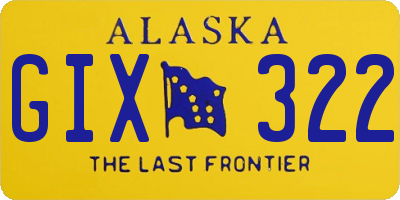 AK license plate GIX322