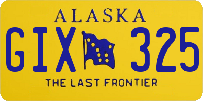 AK license plate GIX325