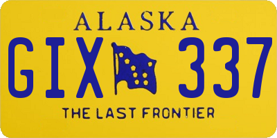 AK license plate GIX337