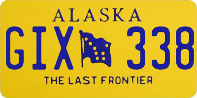 AK license plate GIX338
