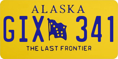 AK license plate GIX341