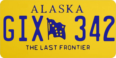 AK license plate GIX342