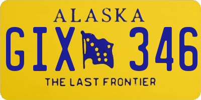 AK license plate GIX346