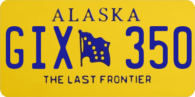AK license plate GIX350