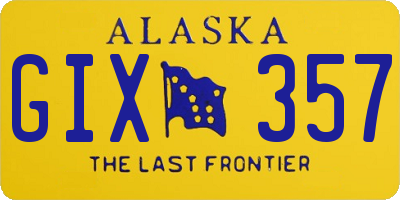 AK license plate GIX357