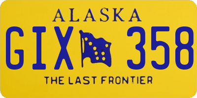 AK license plate GIX358