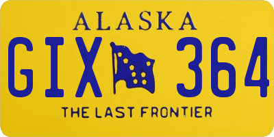 AK license plate GIX364