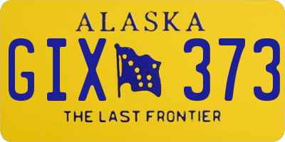 AK license plate GIX373