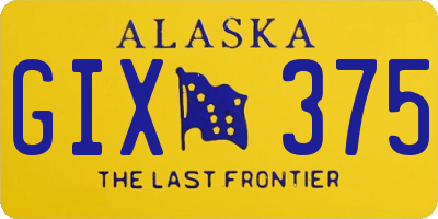 AK license plate GIX375