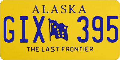 AK license plate GIX395