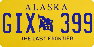 AK license plate GIX399