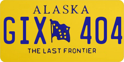 AK license plate GIX404
