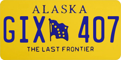 AK license plate GIX407