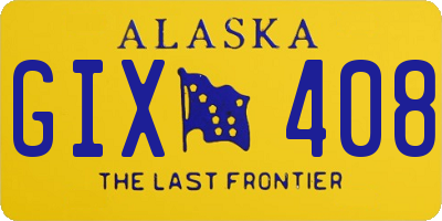 AK license plate GIX408