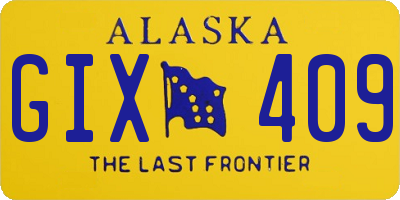 AK license plate GIX409
