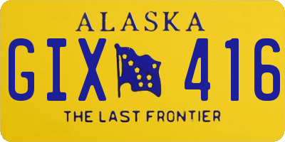 AK license plate GIX416