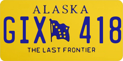 AK license plate GIX418