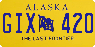 AK license plate GIX420