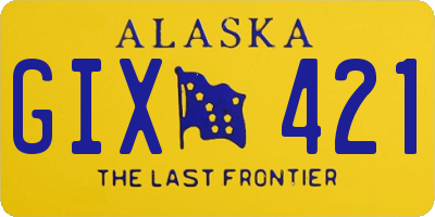 AK license plate GIX421
